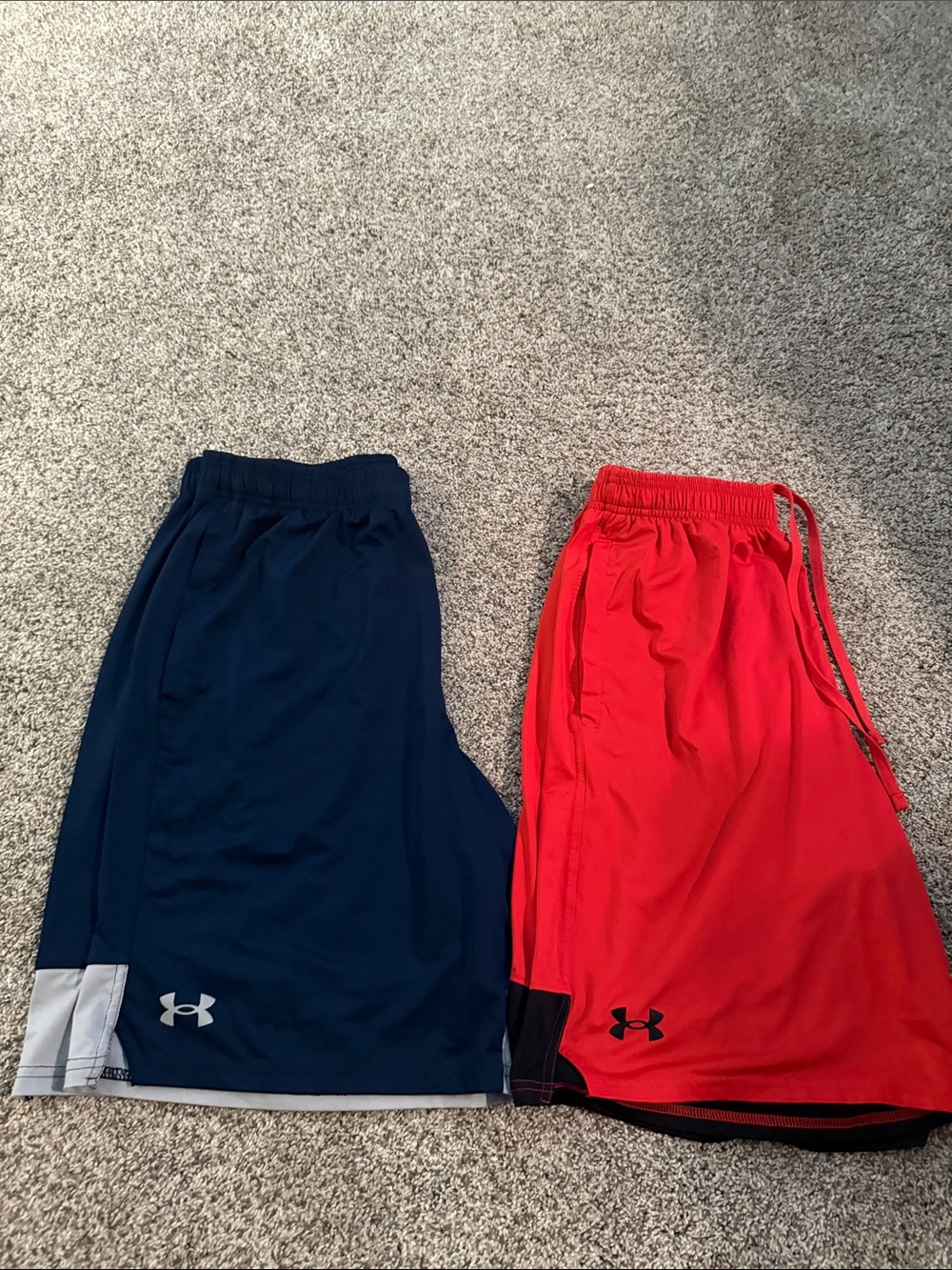 Under Armour Men's Athletic Shorts - Navy & Red